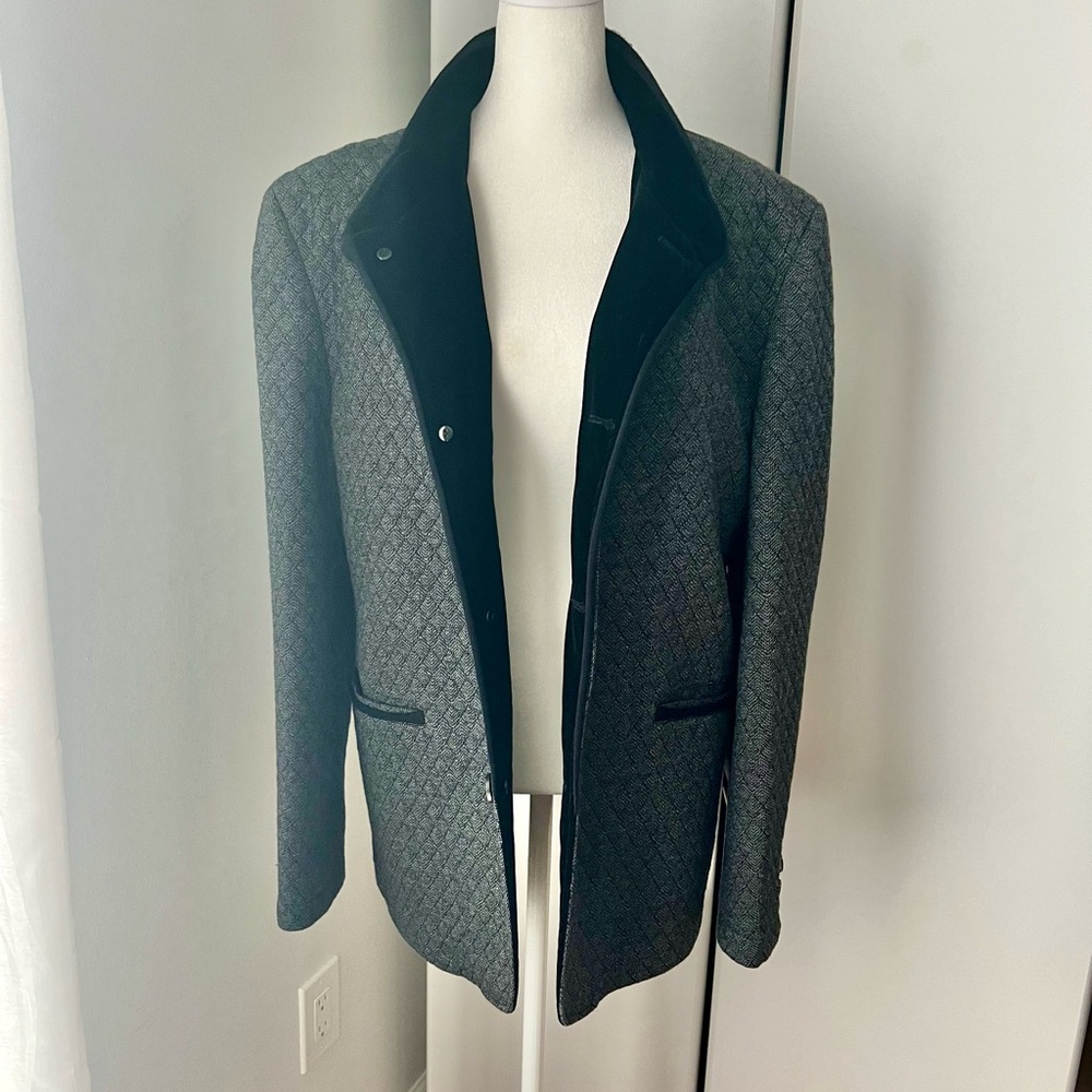 Men's Quilted & Suede Blazer